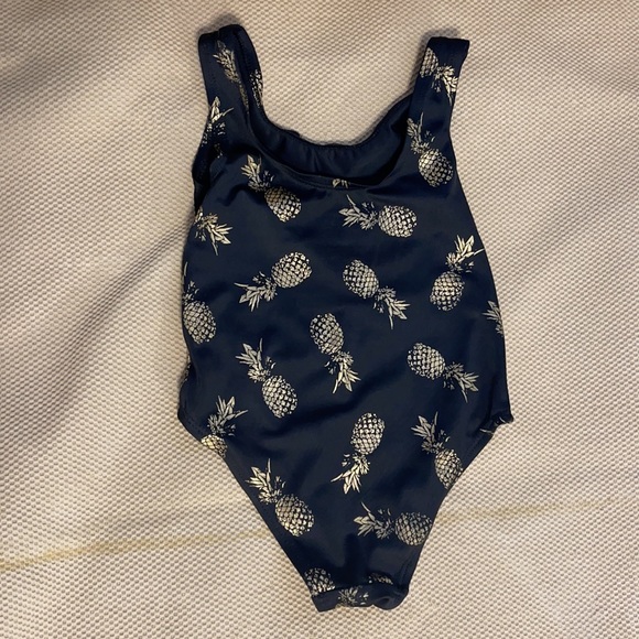 Pineapple Black and Gold Bathing Suit - 12 M - Picture 2 of 2
